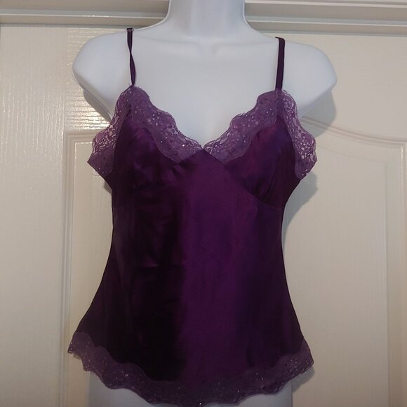 Magazine Clothing Co. Purple Fairy Goth Grunge Whimsy Y2K Baby Boll Satin Top S - Picture 2 of 12